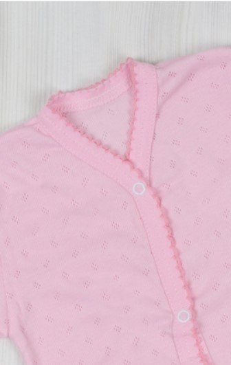 Ясельные боди для новородженного. Боди на кнопках с коротким рукавом светло-розового цвета трансфер, ТМ «Пташка Украина»