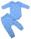 Комплект боди+брючки кулир голубого цвета, Голубой, 1-3 месяцев, 62см