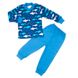 Піжама комбінована інтерлок блакитного кольору, Блакитний, 34, 8-9 років, 128-134см