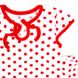 Трикотажна піжама на дівчинку «СОЛОДКІ СНИ» кулір у червоний горошок, Червоний, 32, 7-8 років, 122-128см
