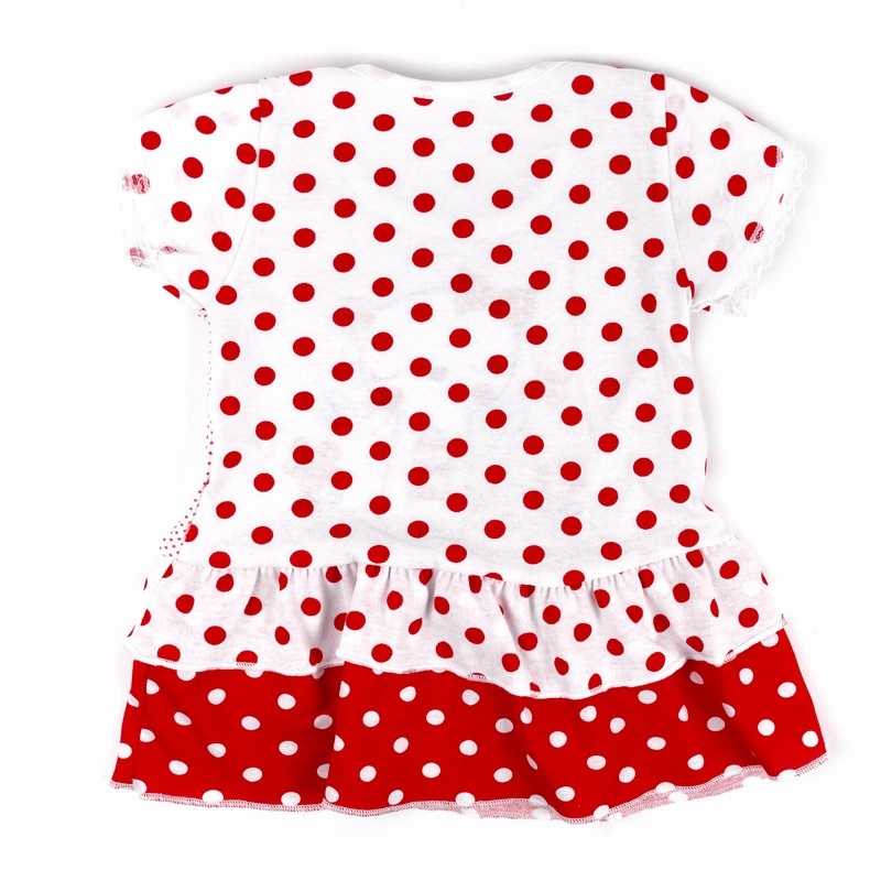 Дитячі трикотажні сукні для дівчинку. Сукня «ЕВІТА» кулір червоного кольору. ТМ «Пташка Украина»