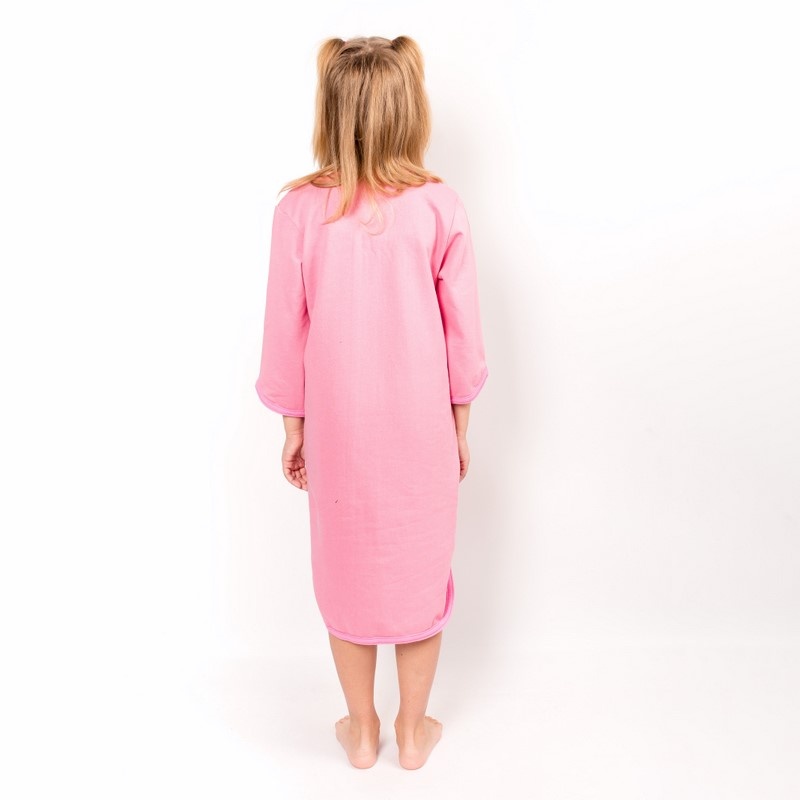 Ночная сорочка «ДЖЕЙН» начес розового цвета, Розовый, 36, 9-10 лет, 134-140см