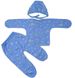Комплект «МАЛЫШ» кулир голубого цвета, Голубой, 18, 0-1,5 месяца, 50-56см
