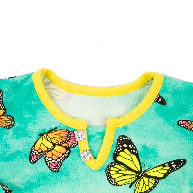 Блуза «Голді» кольорова фулікра бірюзового кольору, Бірюзовий, 32, 7-8 років, 122-128см
