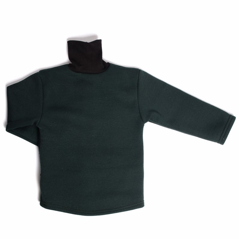 Куртка "ТОСКАНА" трехнитка начес зелёного цвета, Зеленый, 32, 7-8 лет, 122-128см