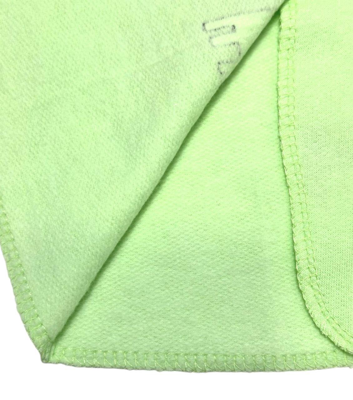 Сорочечка «НЕЦАРАПКА» однотонний футер зеленого кольору, Зелений, 22, 3-6 місяці, 62-68см