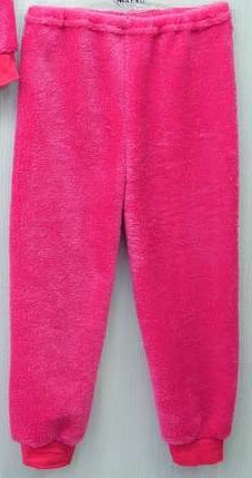 Піжама на манжеті однотонна рвана махра рожевого кольору, Рожевий, 38, 11-12 років, 140-146см
