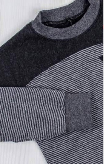 Батник «ЗОДІАК» темно-сірого кольору в'язаний інтерлок, Темно-сірий, 26, 2 роки, 92см
