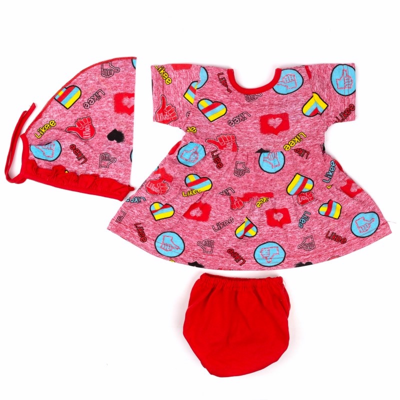 Детские трикотажные платья на девочку. Комплект «КСЮША» кулир красного цвета. ТМ «Пташка Украина»