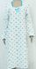 Нічна сорочка «Ксенія» футер бірюзового кольору, Бірюзовий, 60-62