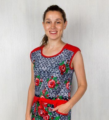 Платье «МАРИАННА» кулир реактив красного цвета, Красный, 44-46