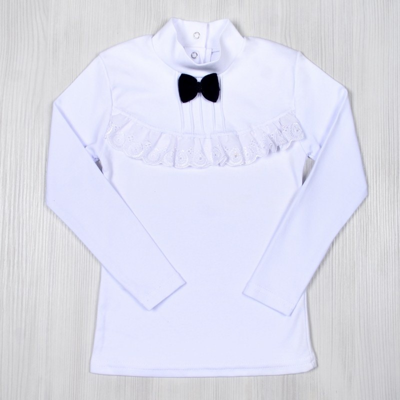 Блуза «Аліса» інтерлок, Білий, 32, 7-8 років, 122-128см