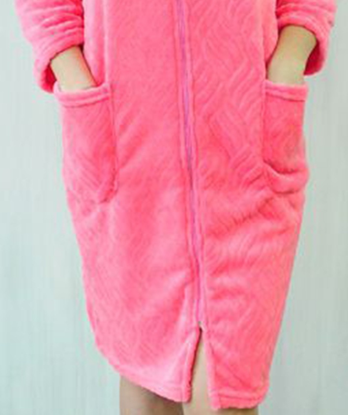 Жіночі теплі махрові халати. Халат «ЛЮСЯ» однотонний рвана махра рожевого кольору. ТМ «Пташка Украина»