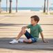 Футболка детская фуликра с рисунком оливкового цвета, Оливковый, 7-8 лет, 128см