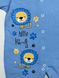 Комбинезон трикотажный «ЧИЖИК» синего цвета однотонный начес, Синий, 0-1 месяц, 56см