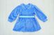 Сукня «МАРІЯ» велюр синього кольору, Синій, 28, 3-4 роки, 98-104см