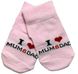 Шкарпетки з надписом рожевого кольору, Рожевий, 0-1 місяць, 56см
