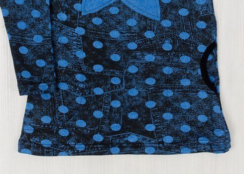 Туніка «ЗІРКА» стрейч футер синього кольору, Синій, 34, 8-9 років, 128-134см