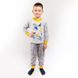 Трикотажная пижама на мальчика «ДИНОЗАУР» кулир желтого цвета, Жёлтый, 34, 8-9 лет, 128-134см