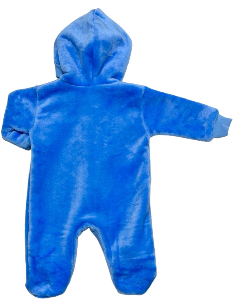 Комбинезон «МИШКА» голубого цвета рваная махра, Голубой, 6-9 месяцев, 74см