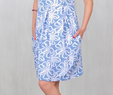 Сукня «ТЮЛЬПАН» кулір реактив блакитного кольору, Блакитний, 42, 16 років
