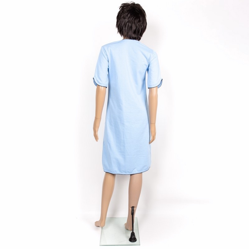 Нічна сорочка «КІС-КІС» футер блакитного кольору, Блакитний, 40-42
