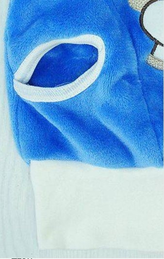 Жилет «ОЛЕНЬ» синего цвета рваная махра, Синий, 34, 8-9 лет, 128-134см