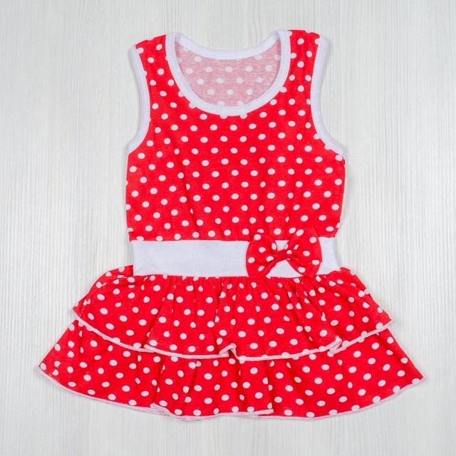 Дитячі трикотажні сукні для дівчинку. Сукня «СКАРЛЕТ» кулір червоного кольору. ТМ «Пташка Украина»
