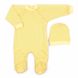 Комплект «ЖИРАФИК» желтого цвета интерлок, Жёлтый, 22, 3-6 месяца, 62-68см