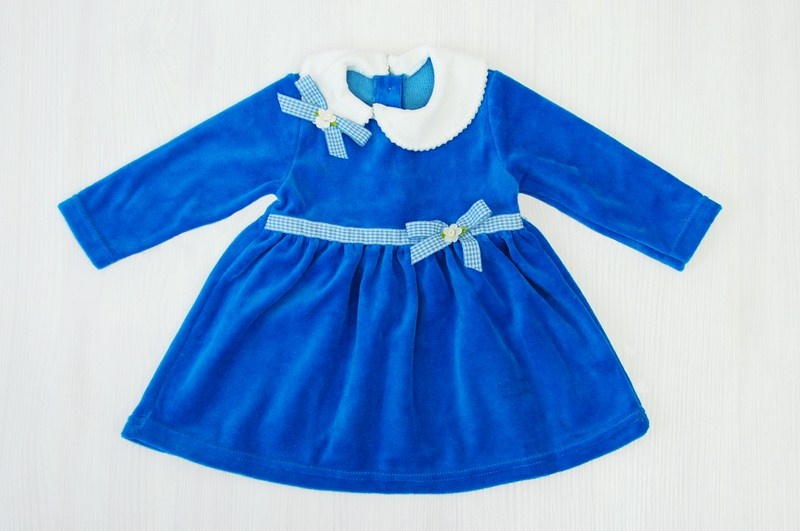 Дитячі трикотажні сукні для дівчинку. Сукня «ЕЛЛІ» велюр. ТМ «Пташка Украина»