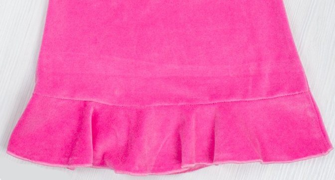 Детские трикотажные сарафаны для девочек. Сарафан «КРИСТИНА» велюр розового цвета. ТМ «Пташка Украина»