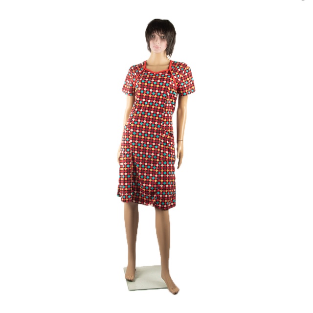 Сукня жіноча «ФАЇНА» реактив кулір у різнобарвний горошок, 64-66