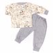 Трикотажная пижама для мальчика «МИШКА» серого цвета, Серый, 34, 8-9 лет, 128-134см