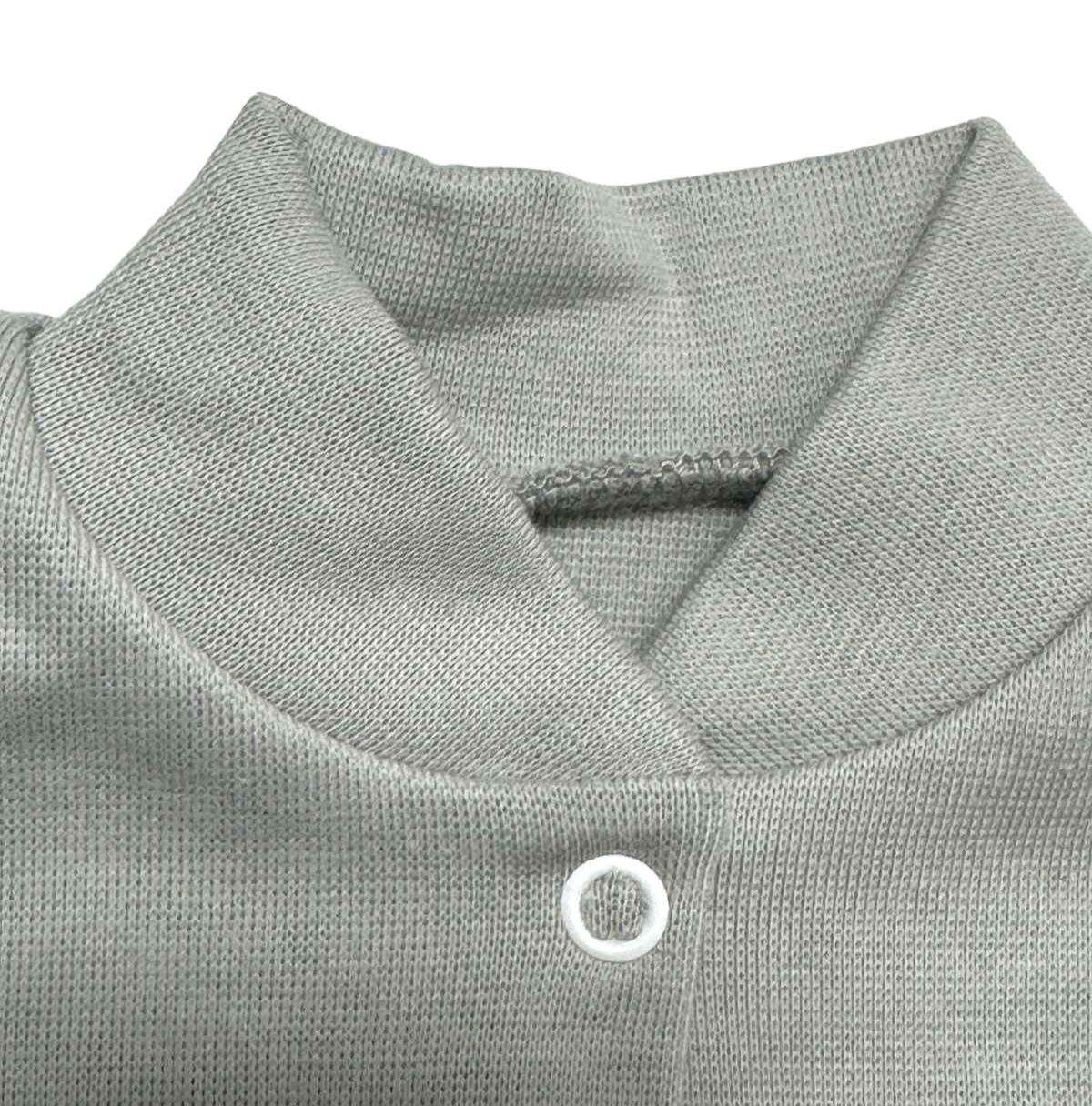 Комплект ясельний начесний стрейч інтерлок сірого кольору, Сірий, 0-1 місяць, 56см