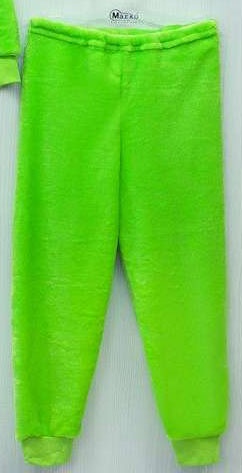 Детские трикотажные пижамы для мальчика. Пижама на манжете однотонная рваная махра зеленого цвета. ТМ «Пташка Украина»