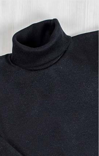 Гольф черного цвета стрейч начёс, Черный, 30, 5-6 лет, 110-116см