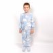 Пижама трикотажная для мальчика махра рваная голубого цвета, Голубой, 32, 7-8 лет, 122-128см