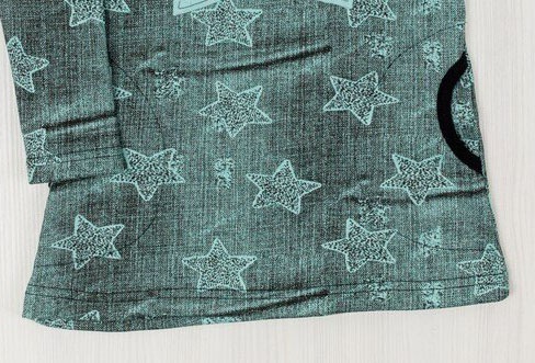 Туніка «ЗІРКА» стрейч футер бірюзового кольору, Бірюзовий, 28, 3-4 роки, 98-104см