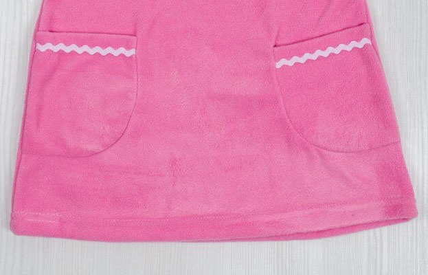 Детские трикотажные сарафаны для девочек. Сарафан «КЭТРИН» флис розового цвета. ТМ «Пташка Украина»