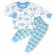 Детская трикотажная пижама на манжете кулир голубого цвета, Голубой, 26, 2 года, 92см