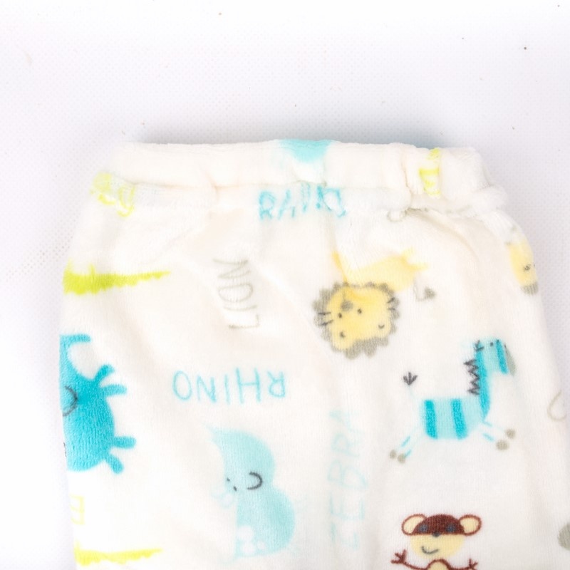 Ползуны с носочком цветная рваная махра бежевого цвета, Бежевый, 9-12 месяцев, 80см