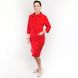 Жіночий халат «ГАЛЯ» велюр червоного кольору, Червоний, 44-46