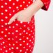 Жіночий халат «ГАЛЯ» велюр червоного кольору, Червоний, 44-46