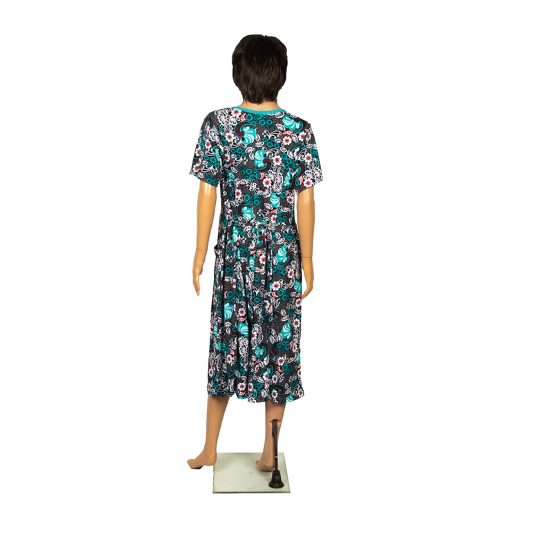Халат жіночий на ґудзиках реактив кулір бірюзового кольору, Бірюзовий, 48-50