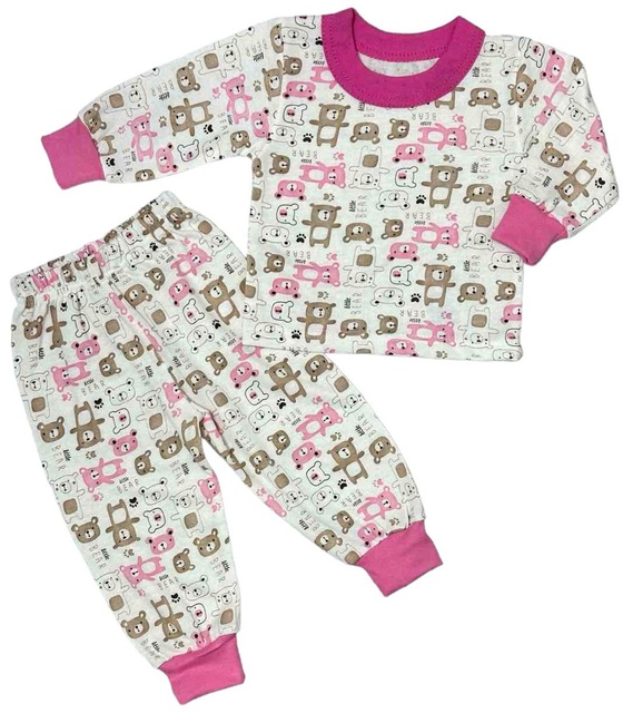 Пижама на манжете начёс розового цвета, Розовый, 36, 9-10 лет, 134-140см