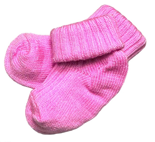 Шкарпетки тонкі рожевого кольору, Рожевий, 0-1 місяць, 56см
