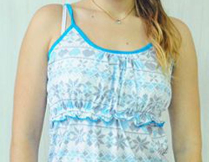 Сорочка для кормления «АГАТА» кулир голубого цвета, Голубой, 40-42