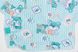 Сорочечка для новонародженого «НЕЦАРАПКА» футер бірюзового кольору, Бірюзовий, 18, 0-1,5 місяці, 50-56см