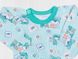 Сорочечка для новонародженого «НЕЦАРАПКА» футер бірюзового кольору, Бірюзовий, 18, 0-1,5 місяці, 50-56см