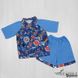 Комплект: рубашка + шорты кулир голубого цвета, 24, Голубой, 1,5 года, 86см